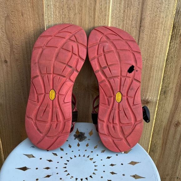 🩷🩷 Chaco ZX2 Patched Amber Classic Hiking Red Aztec Sandals Womens Sz 9 - Picture 6 of 6